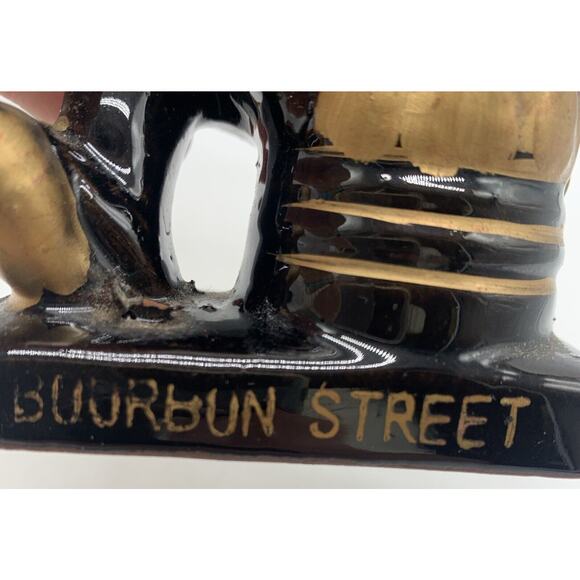 Vintage Drunk Man At Lamp Post On Bourbon Street Oil Lamp Made In Japan - Picture 4 of 6